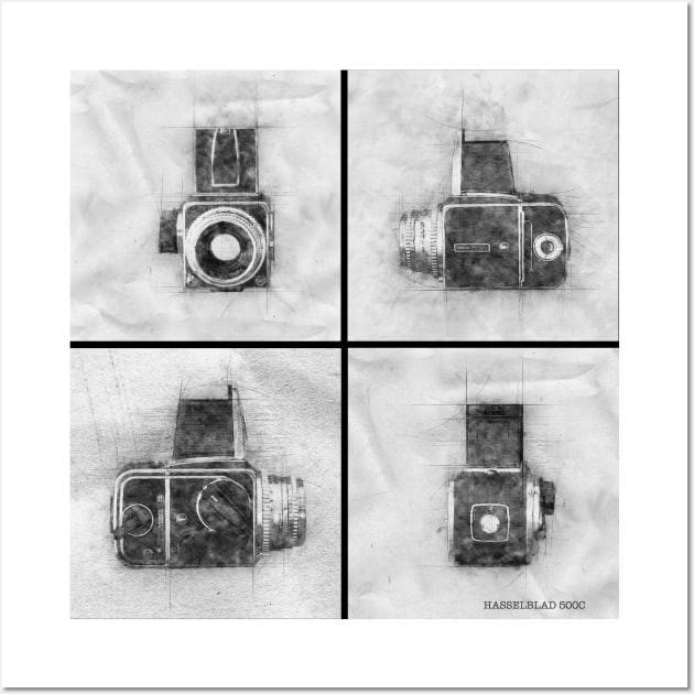 Hasselblad 500c Sketch Wall Art by Blind Man Studio